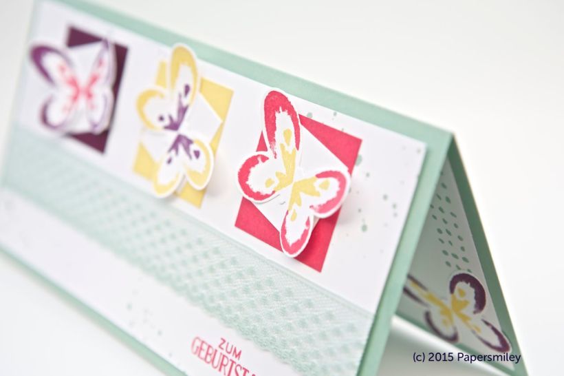 Bunte Schmetterlinge mit Produkten von Stampin Up!