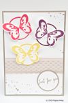 Bunte Schmetterlinge mit Produkten von Stampin Up!