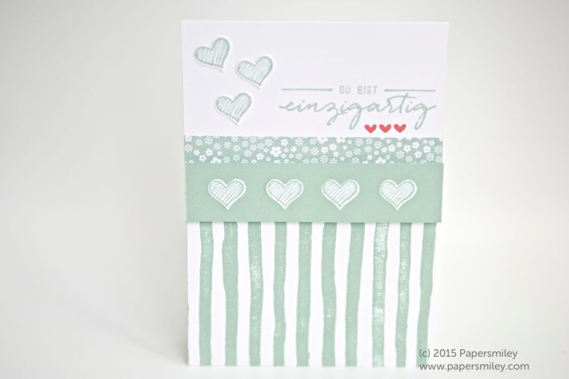 Karte in Minzmakrone von Stampin Up!