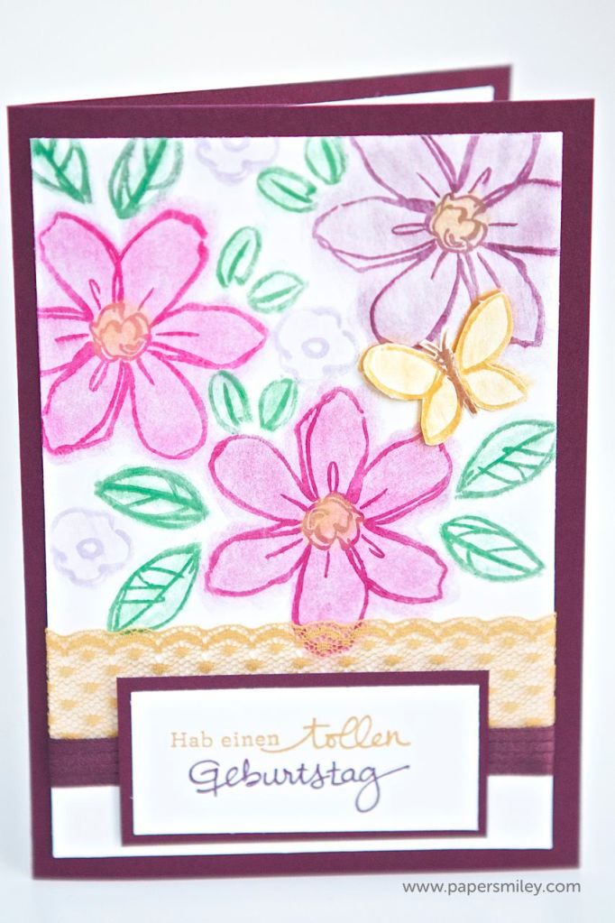 Karte mit Garden in Bloom von Stampin up!
