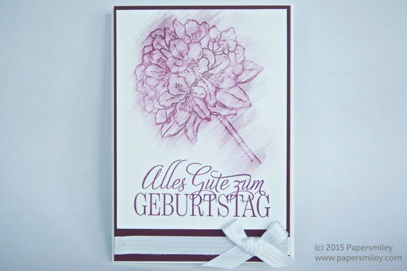 Geburtstagskarte mit VersaMark und Pastellkreide