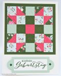 Quiltkarte mit Produkten von Stampin Up!