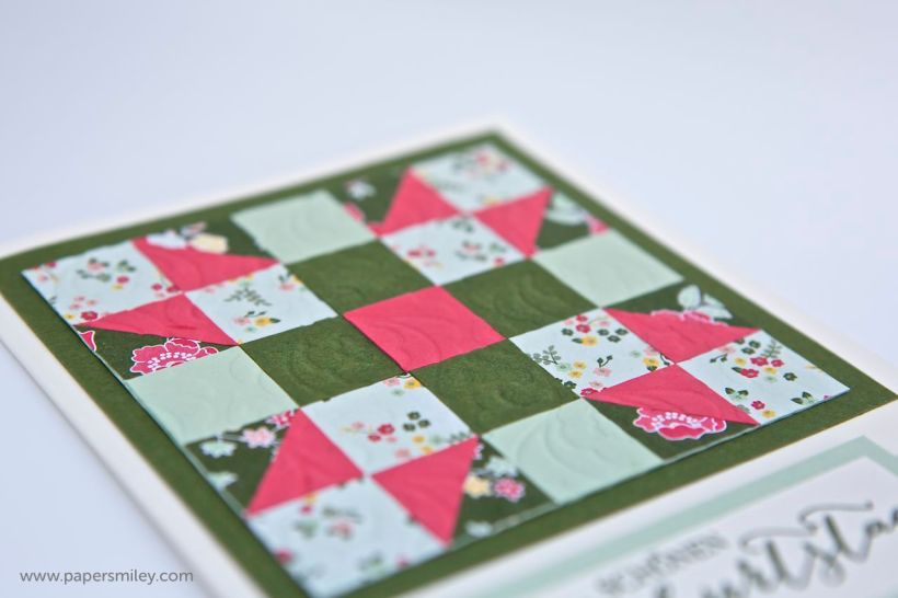 Quiltkarte mit Produkten von Stampin Up!
