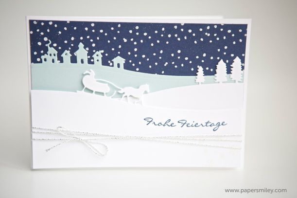 Weihnachtskarte mit den Edgelits von Stampin Up!