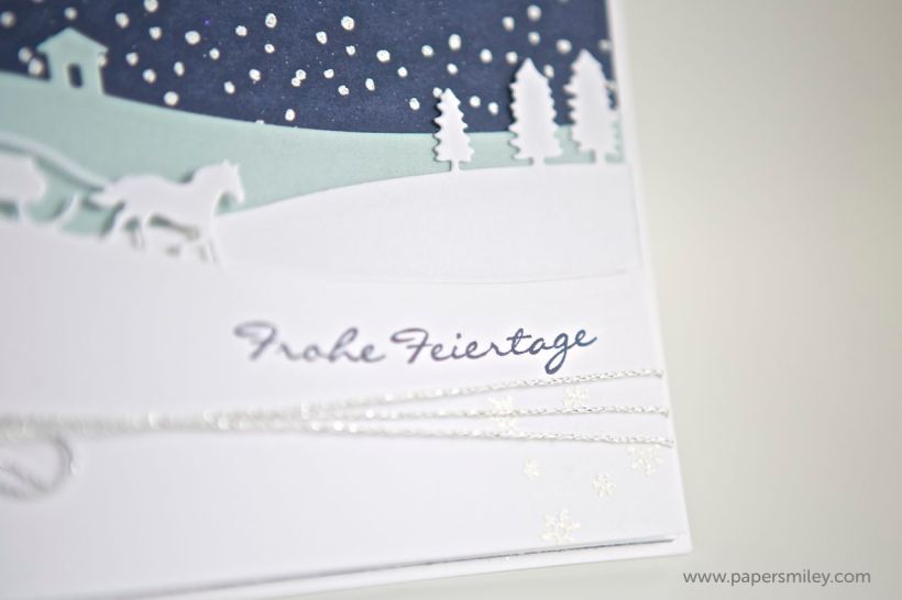 Weihnachtskarte mit den Edgelits von Stampin Up!