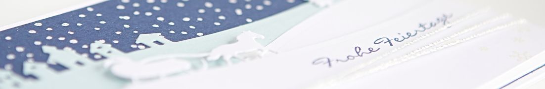 Weihnachtskarte mit den Edgelits von Stampin Up!