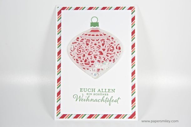 Weihnachtskugel-Schüttelkarte mit Stampin' Up!