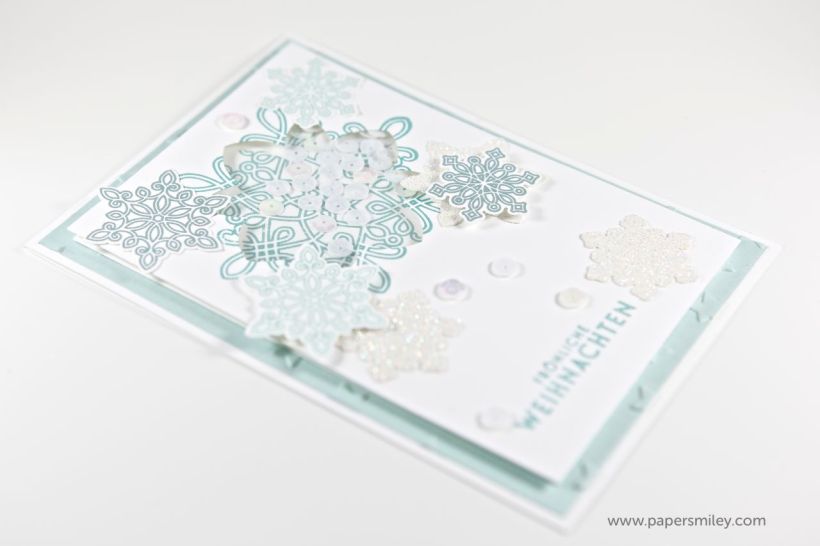 Flockenzauber-Schüttelkarte mit Produkten von Stampin' Up!