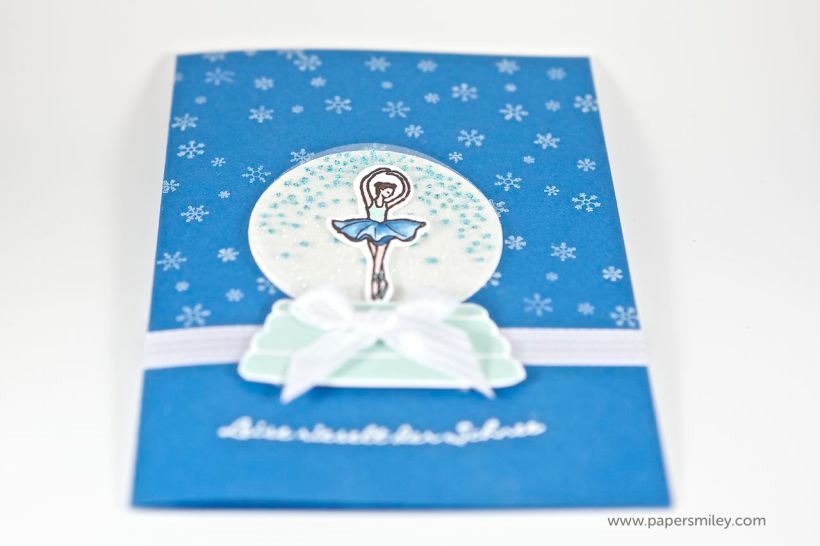 Winterkugel mit Ballerina mit Produkten von Stampin' Up!