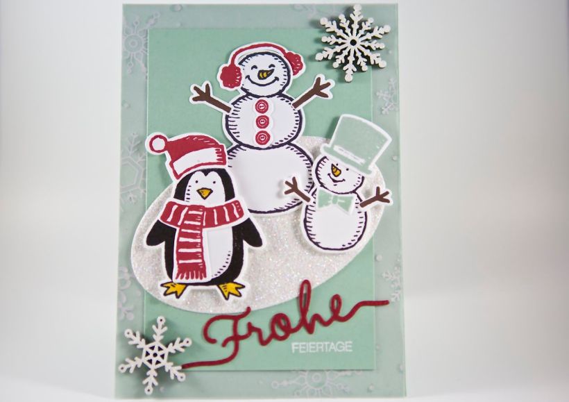 Winter-Weihnachtskarte mit Material von Stampin Up!