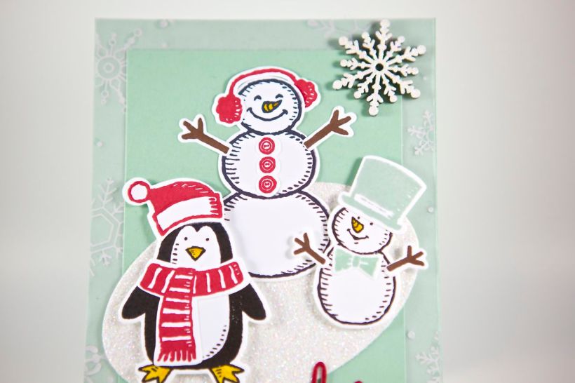Winter-Weihnachtskarte mit Material von Stampin Up!