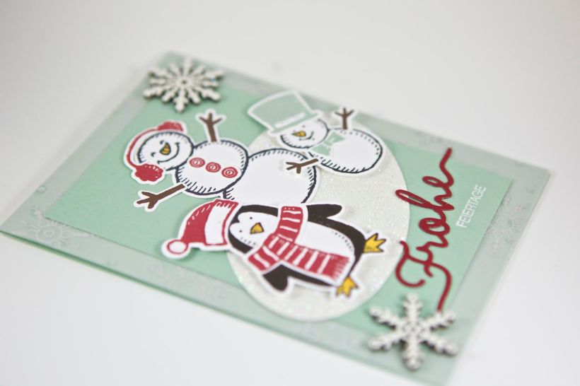 Winter-Weihnachtskarte mit Material von Stampin Up!