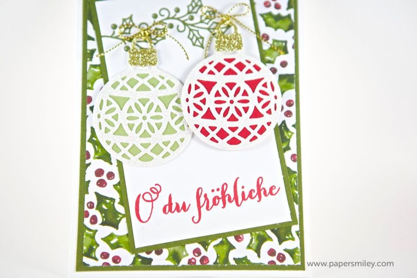 Weihnachtskugeln und Misteln mit Stampin Up!