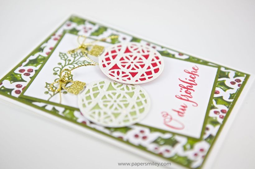 Weihnachtskugeln und Misteln mit Stampin Up!