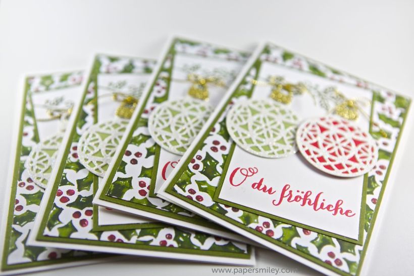 Weihnachtskugeln und Misteln mit Stampin Up!