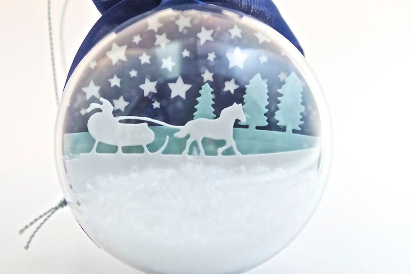 Weihnachtsbaum-Kugel mit Material von Stampin' Up!