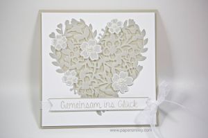 Hochzeits-Herz mit Material von Stampin Up!