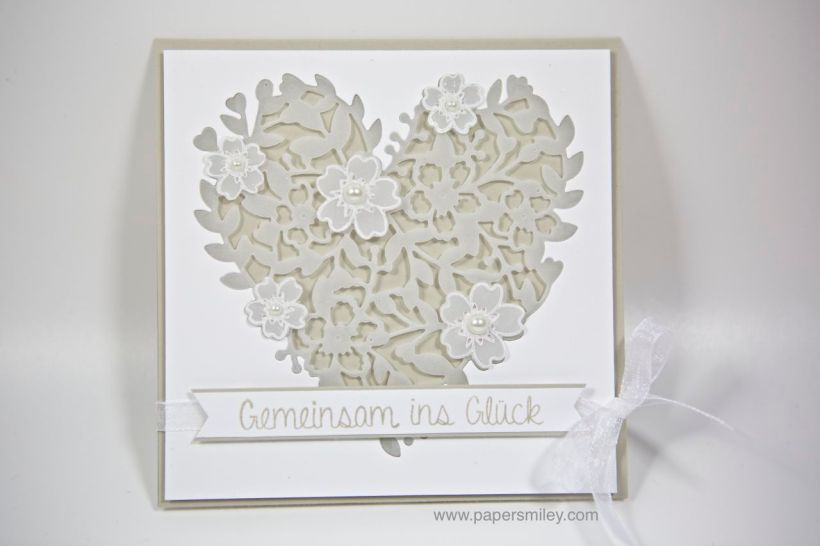 Hochzeits-Herz mit Material von Stampin Up!