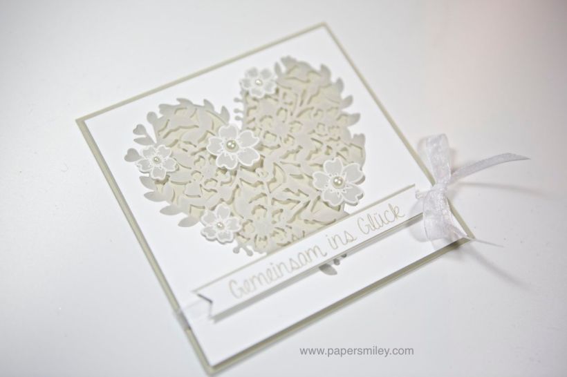 Hochzeits-Herz mit Material von Stampin Up!