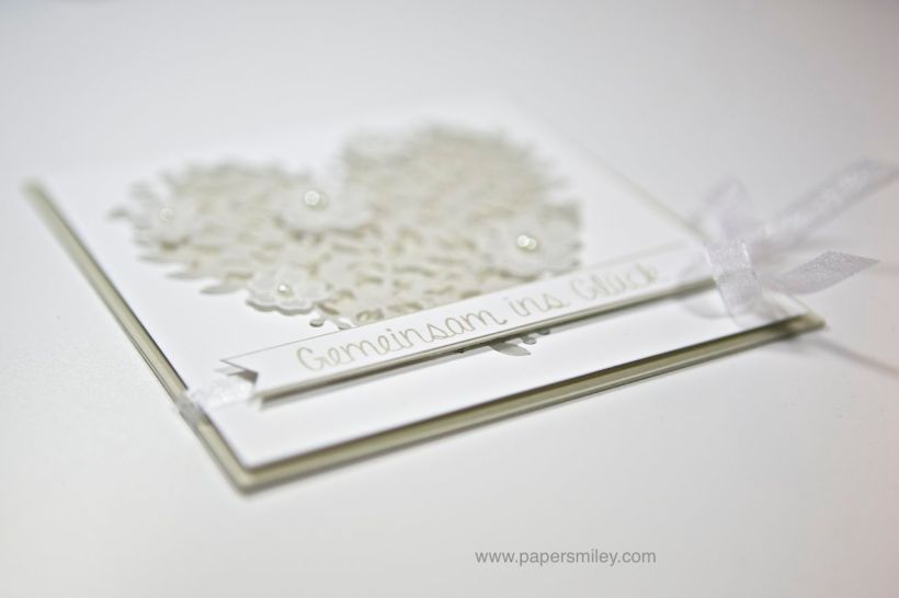 Hochzeits-Herz mit Material von Stampin Up!