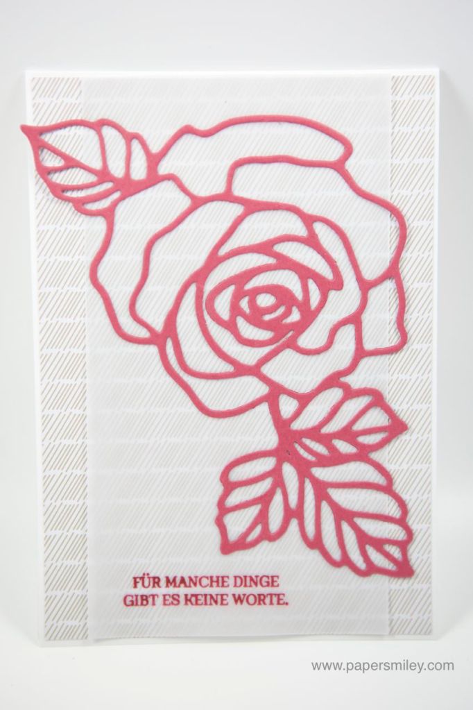 Beileidskarte mit dem Rosengarten von Stampin' Up!