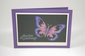 Watercolor Wings auf Schwarz mit Stampin Up!
