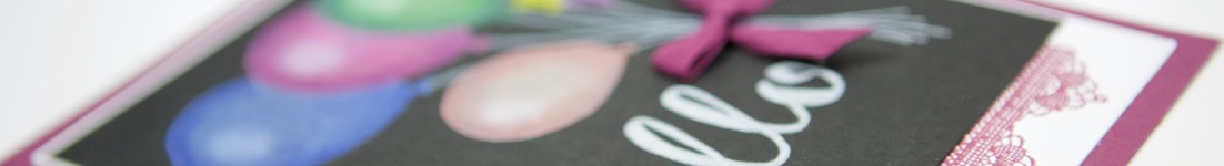 Partyballoons auf Schwarz mit Stampin Up!