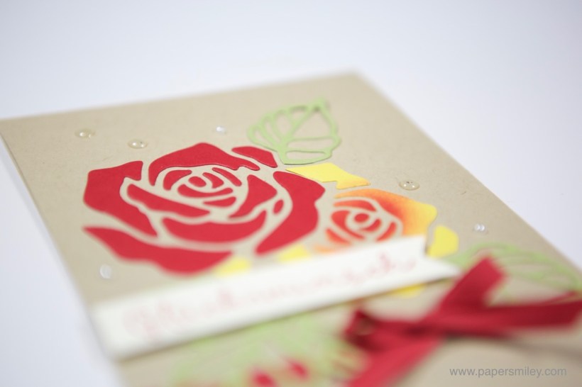 Grußkarte mit dem Rosengarten von Stampin' Up!