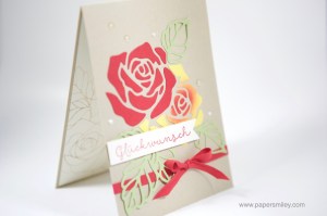 Grußkarte mit dem Rosengarten von Stampin' Up!