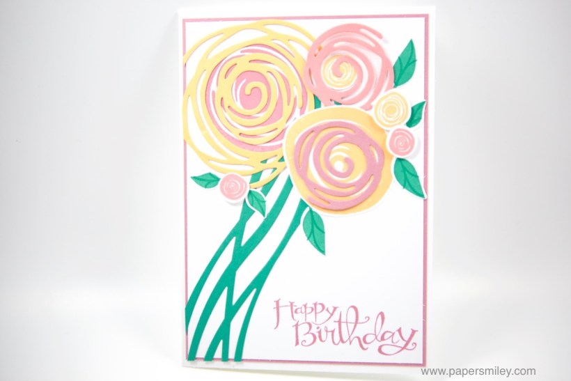 Swirly Geburtstagsstrauss mit Stampin' Up!