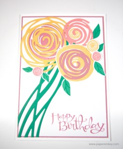 Swirly Geburtstagsstrauss mit Stampin' Up!