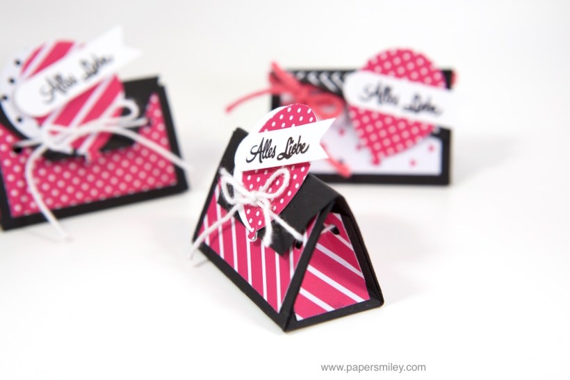 Mini-Geschenkbox für Hershey's Kisses mit Stampin' Up!