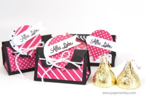 Mini-Geschenkbox für Hershey's Kisses mit Stampin' Up!
