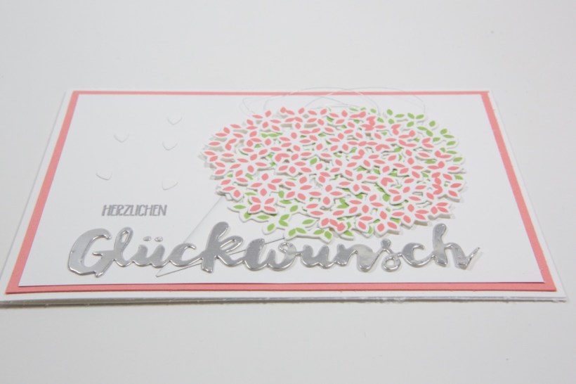 Blumenstrausskarte mit Wald der Worte von Stampin Up!