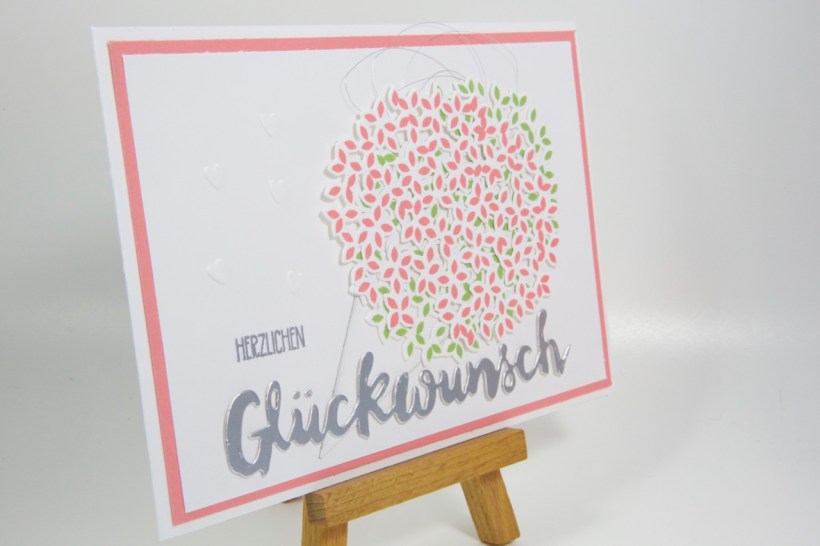 Blumenstrausskarte mit Wald der Worte von Stampin Up!