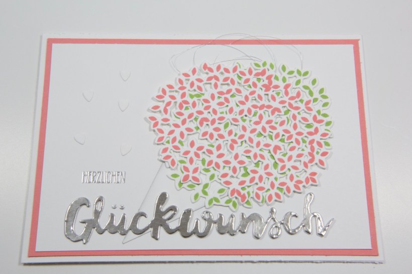 Blumenstrausskarte mit Wald der Worte von Stampin Up!