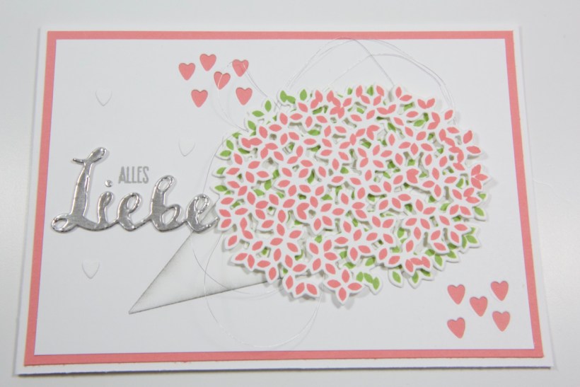 Blumenstrausskarte mit Wald der Worte von Stampin Up!