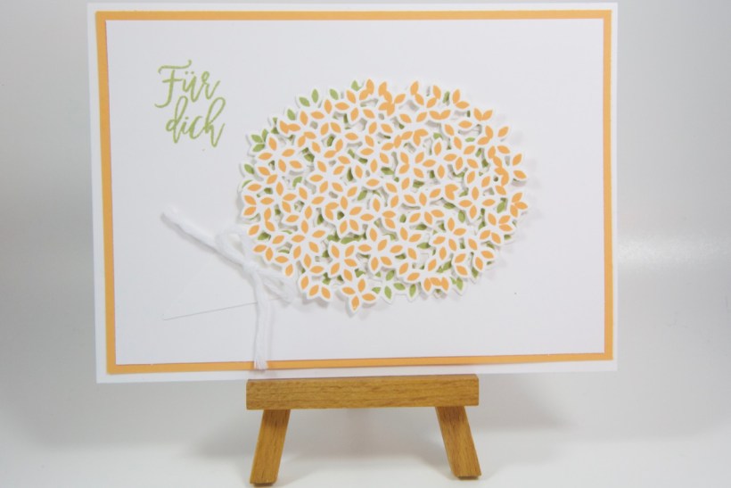 Blumenstrausskarte mit Wald der Worte von Stampin Up!