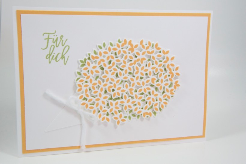 Blumenstrausskarte mit Wald der Worte von Stampin Up!