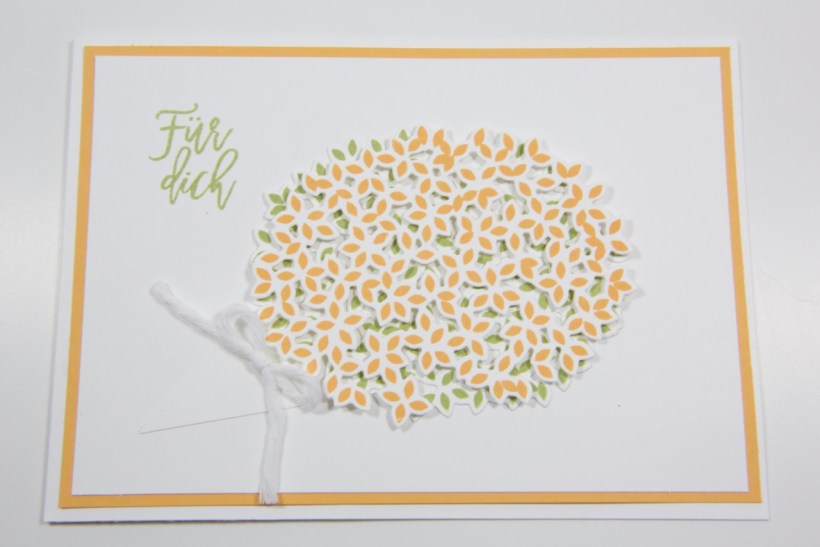 Blumenstrausskarte mit Wald der Worte von Stampin Up!