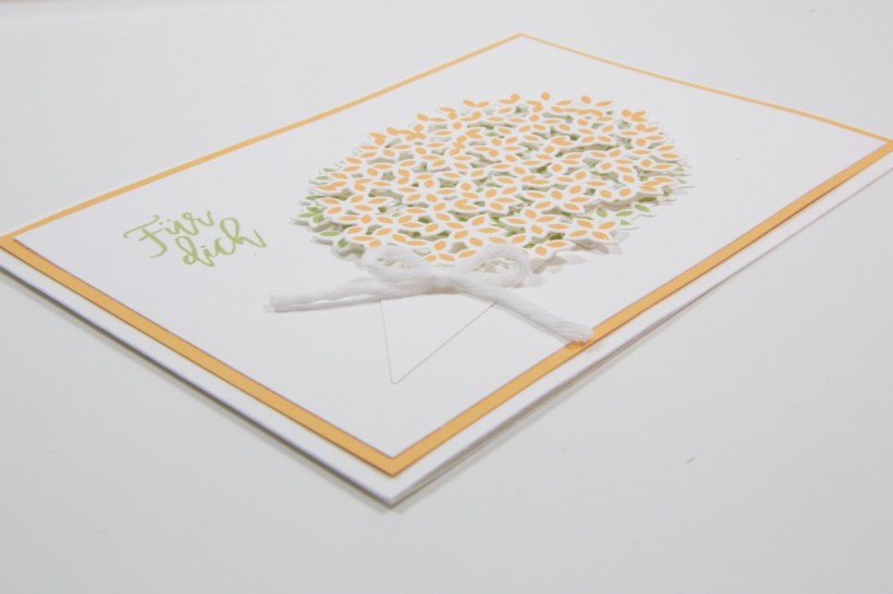 Blumenstrausskarte mit Wald der Worte von Stampin Up!