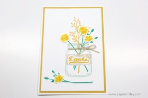 Herbstblumen im Glas mit Stampin' Up!