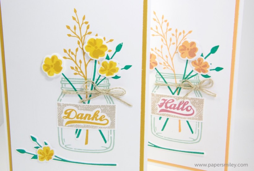 Herbstblumen im Glas mit Stampin' Up!