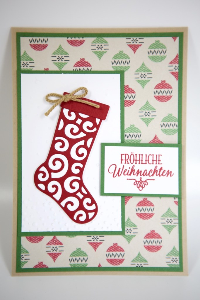 Weihnachtsstrumpf/Christmas Stocking mit Stampin Up