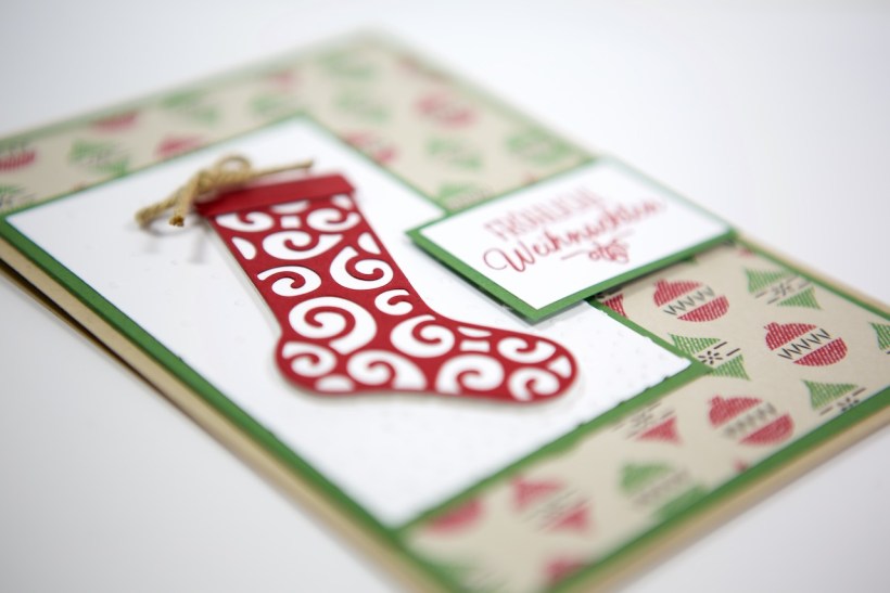 Weihnachtsstrumpf/Christmas Stocking mit Stampin Up