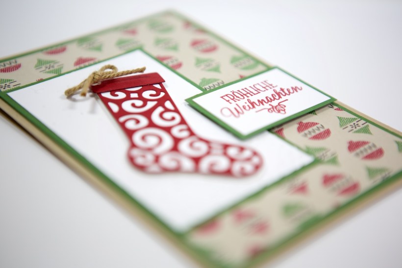 Weihnachtsstrumpf/Christmas Stocking mit Stampin Up