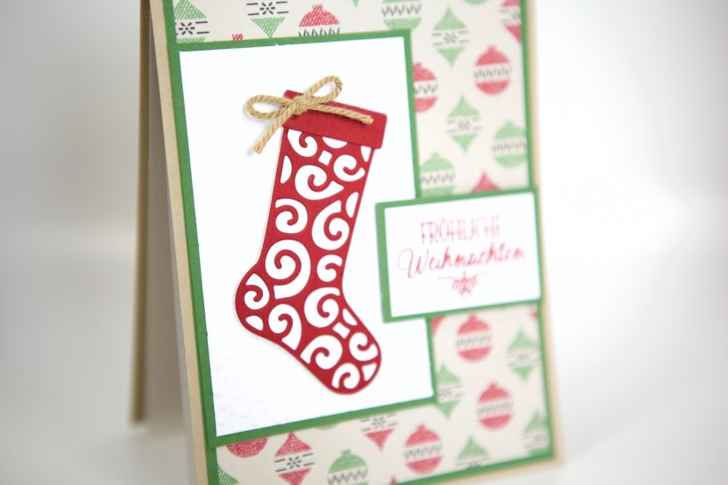 Weihnachtsstrumpf/Christmas Stocking mit Stampin Up
