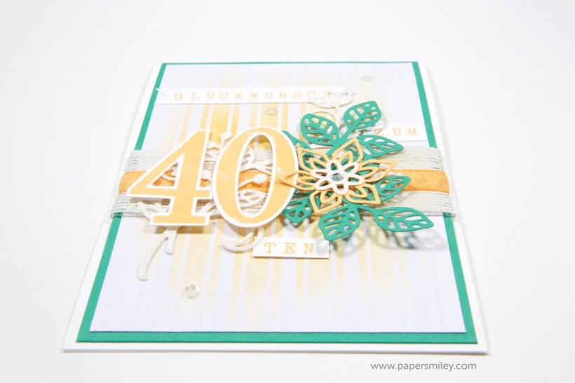 Geburtstagskarte zum 40ten mit Stampin' Up!