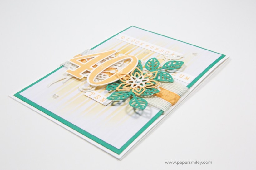 Geburtstagskarte zum 40ten mit Stampin' Up!