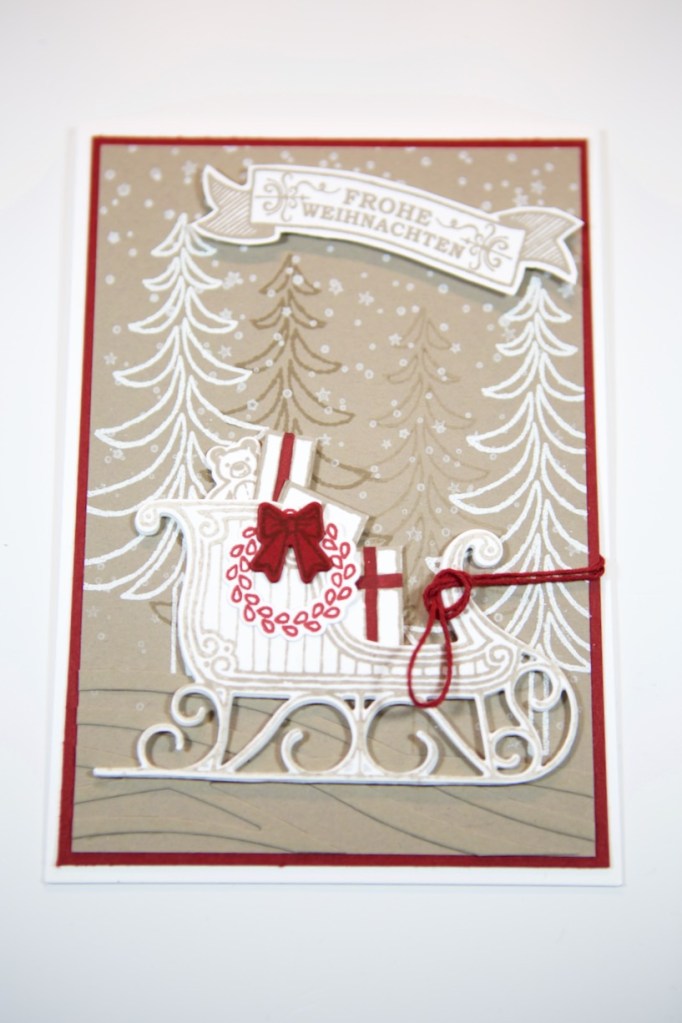 Schlittenkarte mit Stampin' Up!